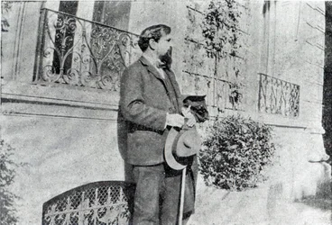Claude Debussy in seinem Garten